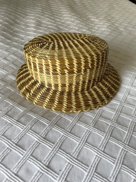 Aleathia Manigault Vintage 1996 Sweetgrass Pine Needle Palmetto Hat Rare