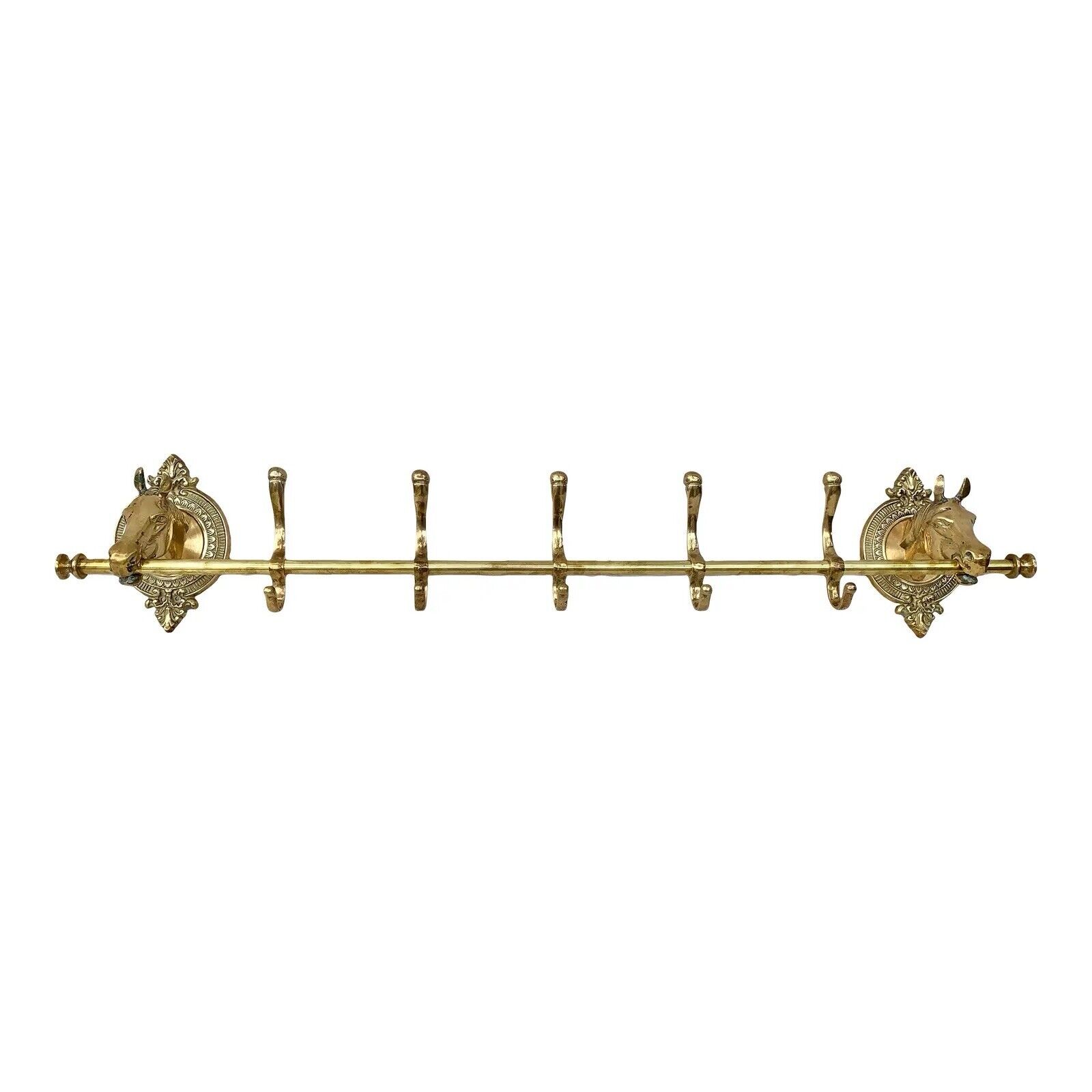 Vintage Brass Adjustable Horse Head Coat/Hat Hanger