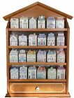 Lenox Spice Village Vintage 1989 Spice Jar COMPLETE Set 24 & Rack Cottage Core