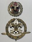 2 VINTAGE Enamel BOY SCOUT HAT PIN BE PREPARED Patent 1911