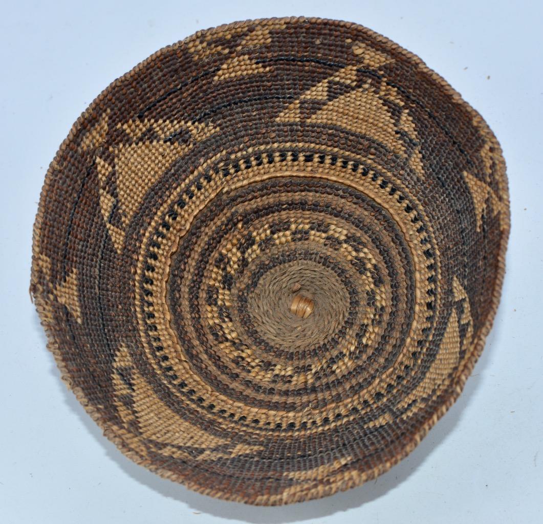 Vintage Northern California Small Woven Basket /Hat ~ Karuk ~ Hupa