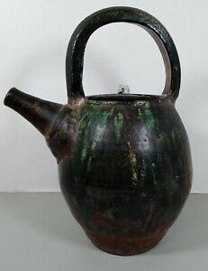 Antique Vintage Cast Iron Water Tea Kettle Pot Teapot & Lid Japanese Asian ?RARE