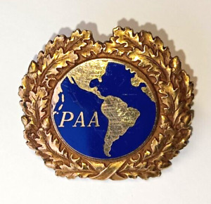 Vintage 1945-1958 Pan Am Airways PAA Flight Crew Hat Badge 1/10 10K Gold Filled