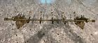Vintage Mid Century Brass Horse Head Wall Coat/Hat Rack Equestrian 5 Hook - 38”