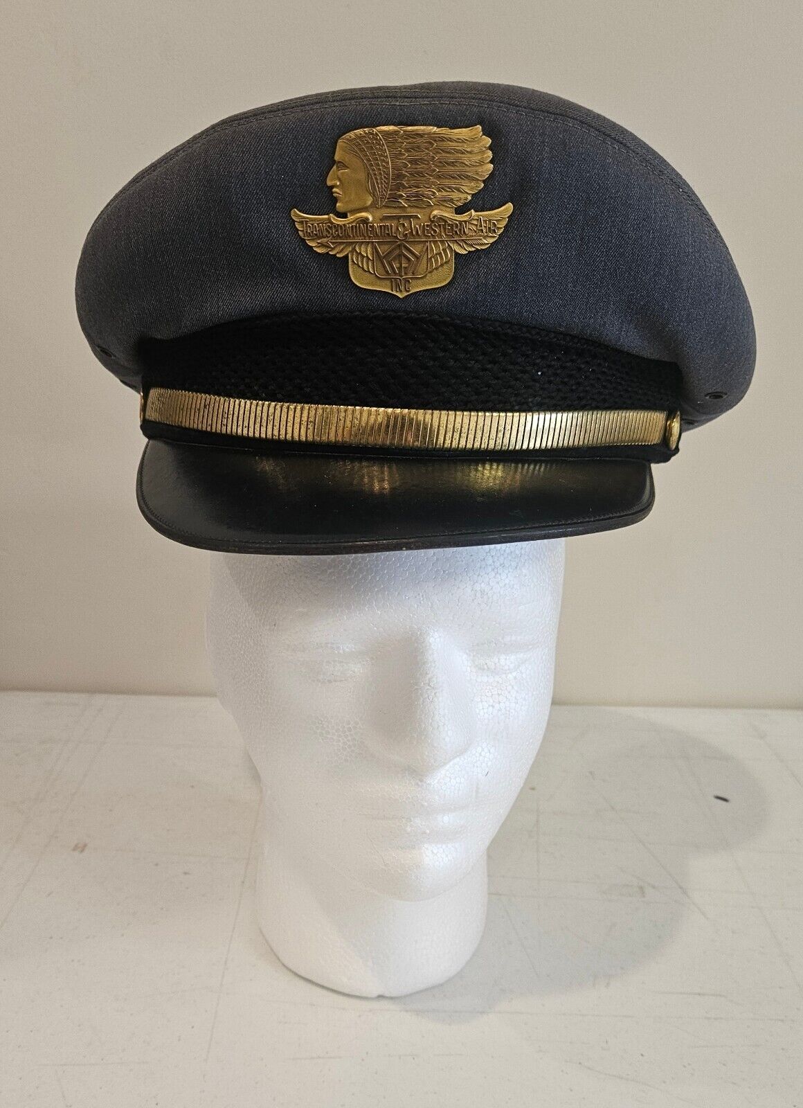 Original Vintage & Western Air Transport TWA Pilot Uniform Hat