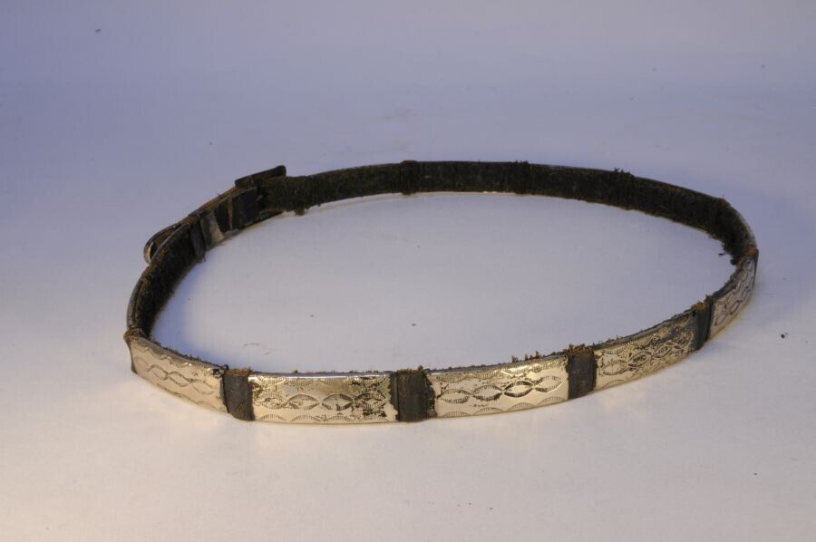 Vintage Navajo Concho Hat Band; hand made from sterling silver