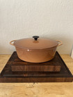 Vintage Cousances / Le Creuset Brown Oval Dutch Oven #12