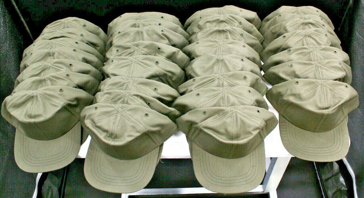 Lot of 30 Men's NOS 1987 US Army Hot Weather Caps 7 1/4 80s OG Hat Vtg