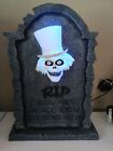 Disney Haunted Mansion Hat Box Ghost Tombstone Light Up Halloween VTG EUC HTF