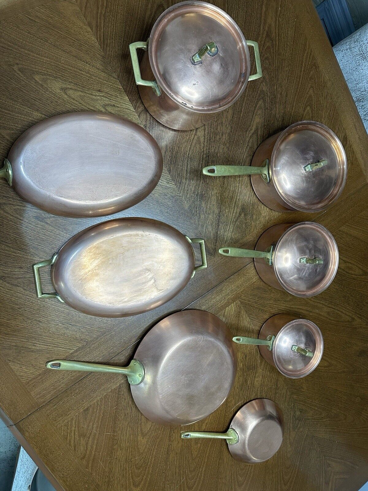 Rare Vintage Paul Revere Signature Collection 1801 Copper Stainless 12-Piece Set