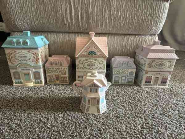 Lenox Spice Village 6 Piece Container Set - Sugar, Flour, Coffee, And More