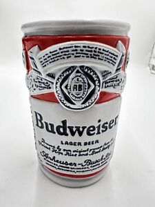 Budweiser Anheuser-Busch Vintage Collectible Stein No Lid White Red Large Cerami