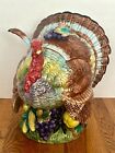 Vintage 1993 Fitz & Floyd Turkey Autumn Bounty Soup Tureen w/ Ladle