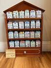 Lenox Spice Village Vintage 1989 Spice Jar COMPLETE Set 24 Houses & Rack