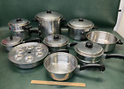17 Pcs Vintage SALADMASTER Stainless Steel T304S Cookware Set ~ Pots, Pans, Lids