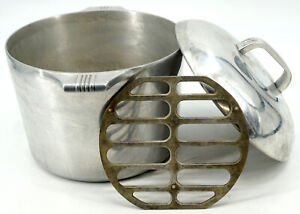 Vintage Wagner Ware Sidney O Magnalite 4738-P 8 Qt Stock Pot with Lid and Trivet
