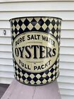 Vintage Full Packt Oyster Tin Can Baltimore MD 39 Chas Neubert Matching Lid