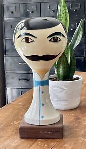 Stangl Pottery Wig Hat Millinery Stand Man EUC Vintage