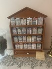Lenox Spice Village 1989 Set Of 24 Spice Houses & Original Wooden Rack Vintage
