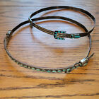 2 Vintage American Indian silver and turquoise hat bands