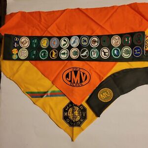 Vintage SDA PATHFINDER Sash W/ 26 PATCHES 4 Pins Master Guide & JMV Scarf MV HAT