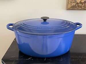 Vintage Le Creuset France Enamel Cast Iron #40 Oval Dutch Oven