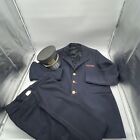 VINTAGE 1983 AMTRAK RAILROAD CONDUCTOR UNIFORM - JACKET, PANTS, & HAT