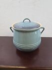 Le Creuset vintage Ocean Blue Soup / bean pot w/ lid 4.5qt