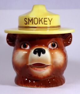 #44 Vintage Smokey Bear Cookie Jar by Norcrest 1960s / Norcrest Rare Collectible