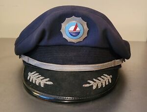 Vintage Piedmont Airlines Pilot Captains Hat Cap With Original Emblem Badge