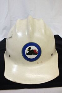 Vtg Bullard Hard Boiled Fiberglass Hard Hat Southern Pacific Railroad White