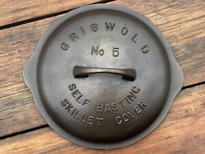Griswold Cast Iron Fully Marked Low Dome #5 Skillet Lid