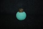 SCARCE BEAUTIFUL VICTORIAN BLUE GREEN OPAQUE SPHERE CORN SALT SHAKER 1890S