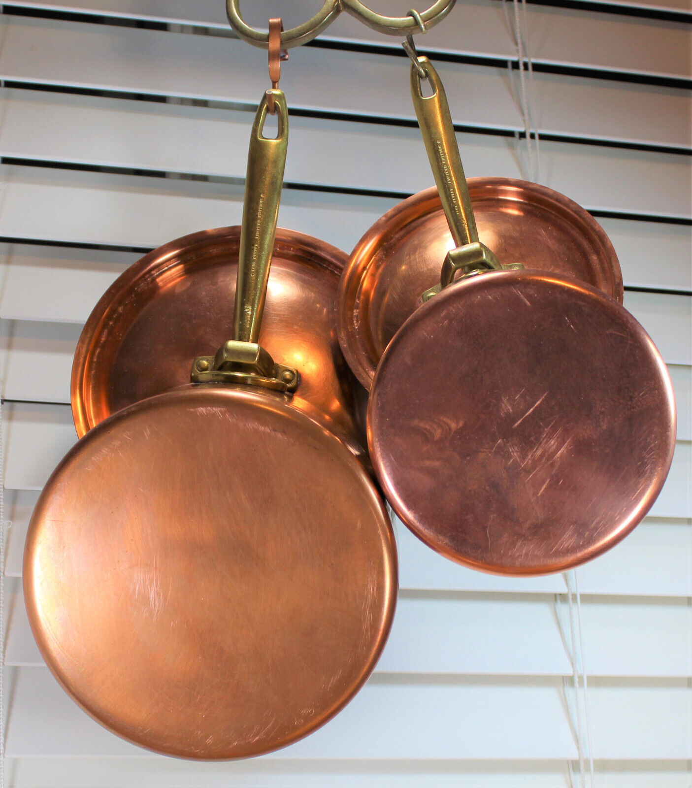 Paul Revere Ware USA Solid Copper Pot 1 & 2 QT Set Sauce Pans Limited ED VTG #2
