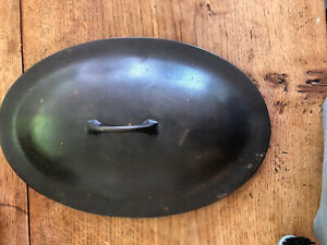 Griswold No 15 Oval Skillet Lid , Very Nice , cast iron , Good condition