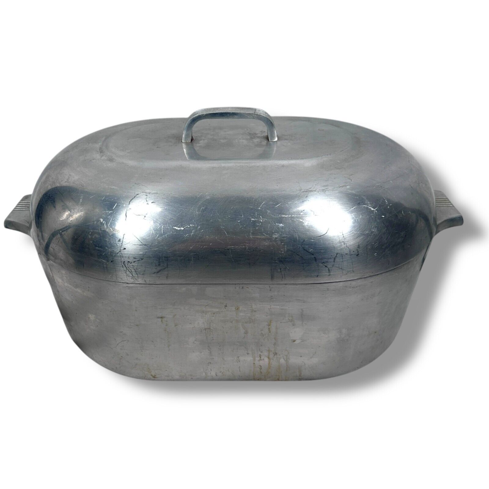 Vintage Magnalite Roaster Pan with Lid 20.5" Aluminum Oval 17 Quart No Tivet