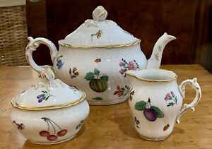 Vintage - Richard Ginori - "Perugia" Fruit & Flower Tea Set