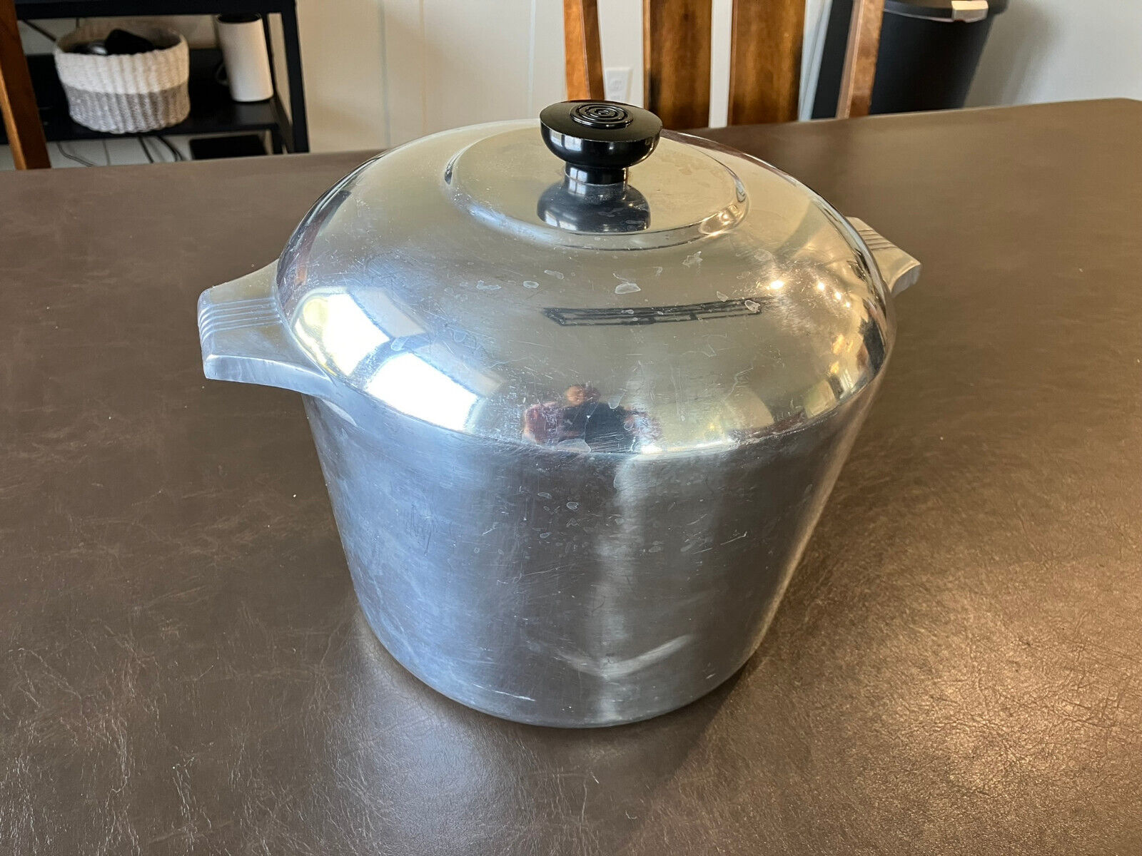 Vintage Wagner Ware Sidney O Magnalite 4738P 8 Qt Stock Pot with Lid - Pristine