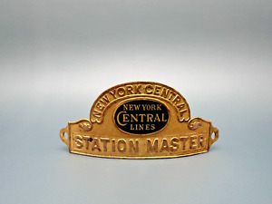 VINTAGE NEW YORK CENTRAL LINES NY CENTRAL STATION MASTER HAT BADGE B42