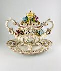 Antique Alfalexport Portugal Porcelain Tureen With Lid & Under Tray • Majolica