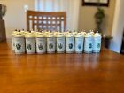 1992 Lenox "Spice Garden" Vintage Complete Set of 27 Porcelain Spice Jars