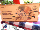 VINTAGE #3611 Eleven (11) PC. REVERE WARE COPPER CLAD STAINLESS COOKWARE - NIB