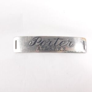 Vintage Porter AT&SFRR Railroad Hat Badge Atchison Topeka & Santa Fe Railroad