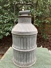 Vintage Texaco 5 Gallon Rare Embossed Galvanized Oil Can With Locking Lid