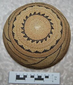 Vintage Beautiful Antique 1920's California Hupa / Karuk Indian Basket / Hat
