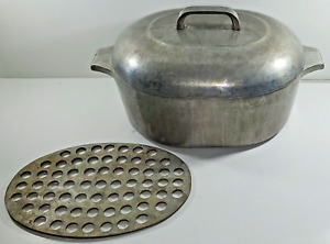 Vintage 1930s Wagner Ware Sidney O Magnalite 8 qt Aluminum Dutch Oven Roast 4265