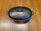 Vintage Griswold No. 5 Cast Iron Dutch Oven Oval Roaster with Trivet