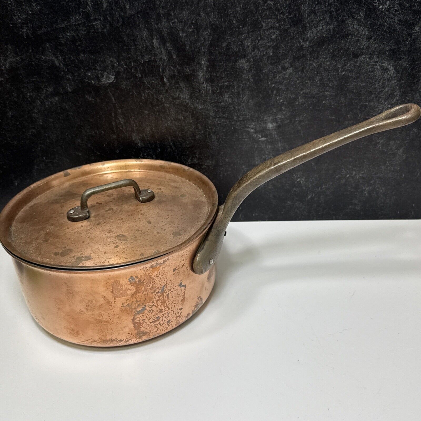 Vintage Falk Belgium Copper Saucepan w/lid 3.5 QT / 20cm