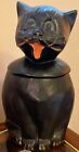 RARE Vintage 1967 McCoy Coalby Black Cat Cookie Jar, Excellent Condition