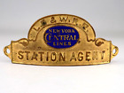 VTG Lake Erie & Western Railroad New York Central Lines Station Agent Hat Badge